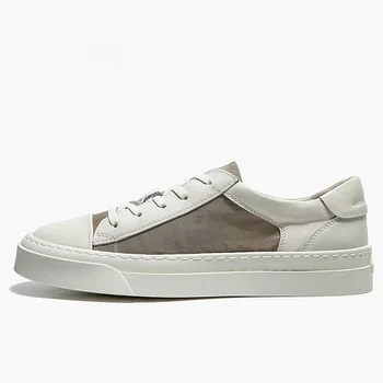

Fashion sneaker Summer Breathable Low-Top White Shoes Mens Casual Leather Shoes Men Board Shoes All-match Canvas Mens Shoes