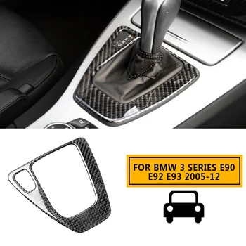 

pcmos Interior Accessories Fit For BMW 3 Series E90 E92 E93 2005-2012 Carbon Fiber Shift Control Panel Gear Knob Cover Trim New