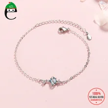 ElfoPlataSi 925 Твердые Настоящее серебро 925 пробы ключ космические бласлет планета для женщин жена Девушки Леди изысканное Серебряное украшение ED302