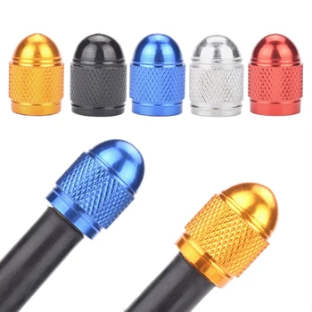 

4 Pcs/set Universal Short Bullet Creative Aluminum Alloy Valve Caps Car Dust Valve Caps Creative Car Tire Dust Valve Caps