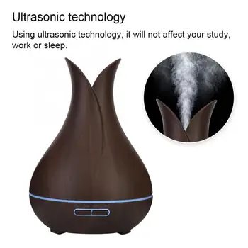 

400ml Electric Humidifier Portable Essential Aroma Oil Diffuser Ultrasonic Wood Grain Air Humidifier Mini Cool Mist Maker
