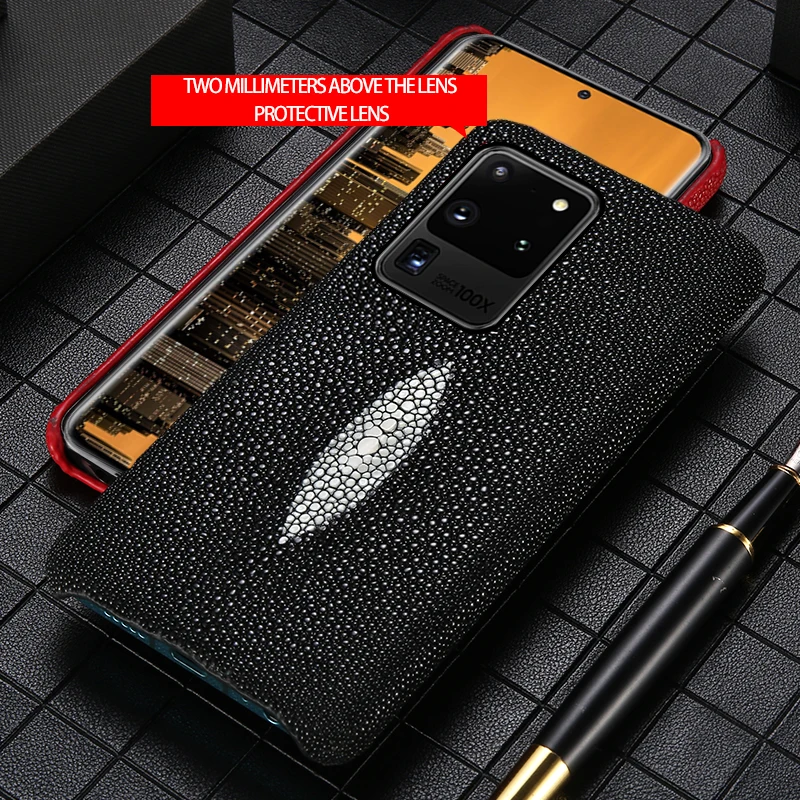 LANGSIDI Luxury stingray phone case For samsung S20 S20+ plus S10 10+ s9 s8 Genuine leather cover For Galaxy s20 Ultra note 9 10 LANGSIDI Luxury stingray phone case For samsung S20 S20+ plus S10 10+ s9 s8 Genuine leather cover For Galaxy s20 Ultra note 9 10