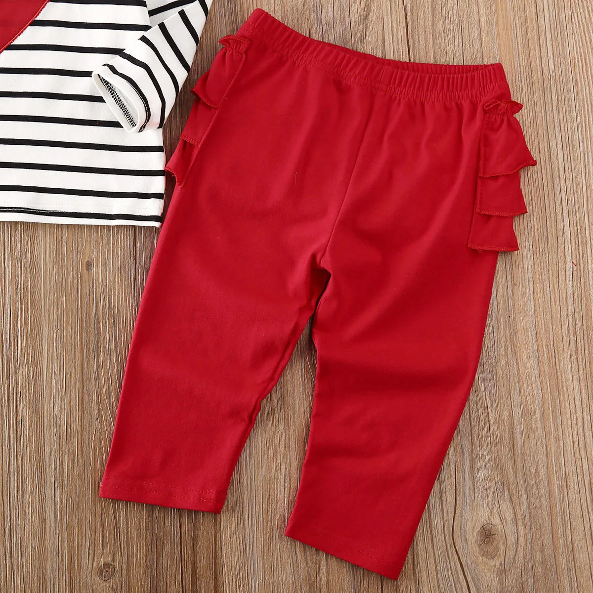 Baby Girl Clothes Autumn Toddler Kids Baby Girl Infant Clothes Striped Heart Print T-shirt Top Pants Outfit Sets Tracksuit