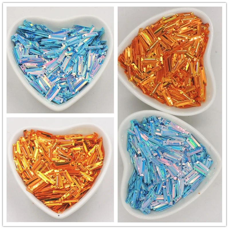 100 шт./пакет 3*14 мм прямоугольные блестки золосветильник ПВХ сделай сам свадебное