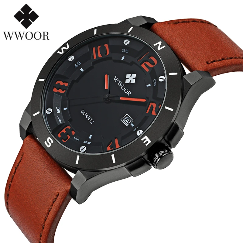 Мужские Роскошные часы марки relogio WWOOR 2019 высококачественные повседневные мужские