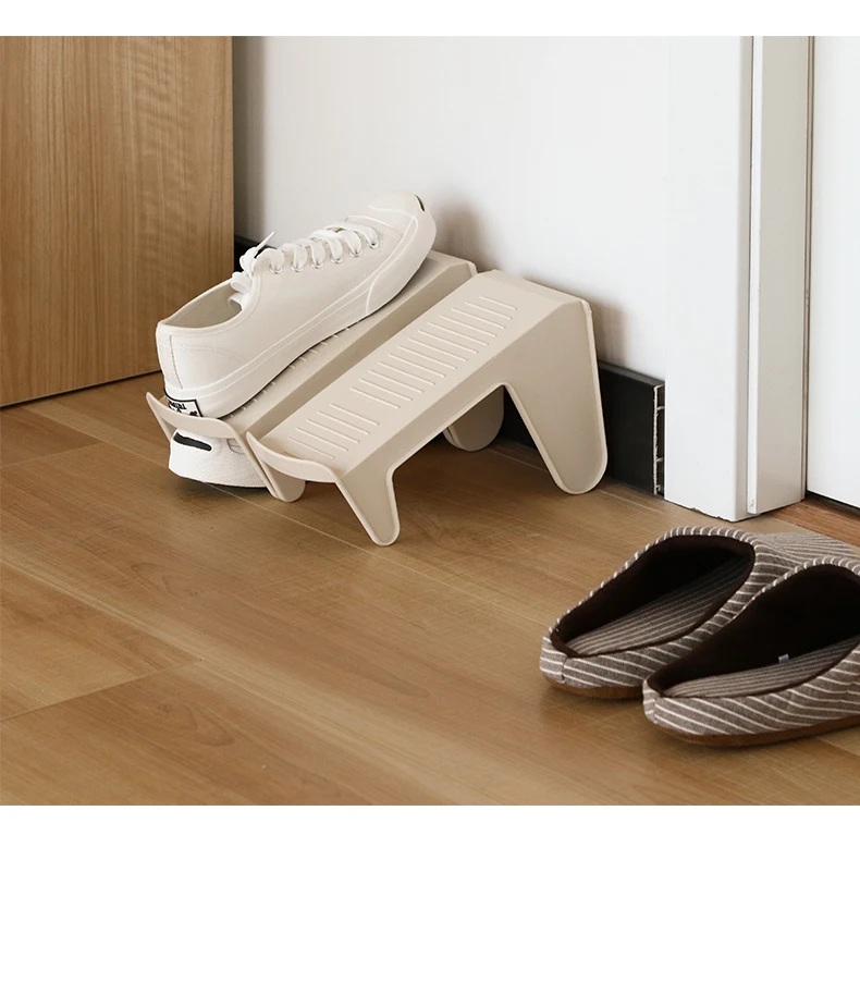 8 шт. стеллаж хранение обуви двойной кронштейн для обуви шкаф для спальни артефакт обувной шкаф отделка положить обувь Тапочки стойки WF821425
