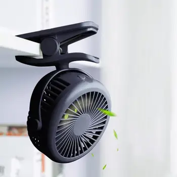 

Portable 360 Degree Rotation Clip Fan Battery Operated Clip On Desk USB Electric Rechargeable Fan For Baby Stroller Desk