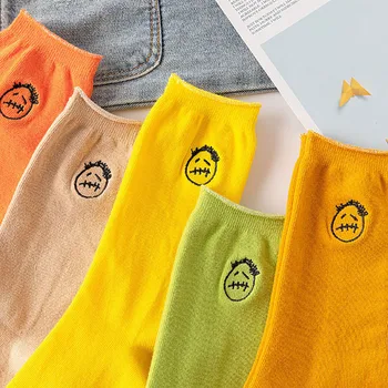 

frilly funny socks cute woman calcetines harajuku women skarpetki kobieta skarpety damskie mujer meias calcetas divertidos happy