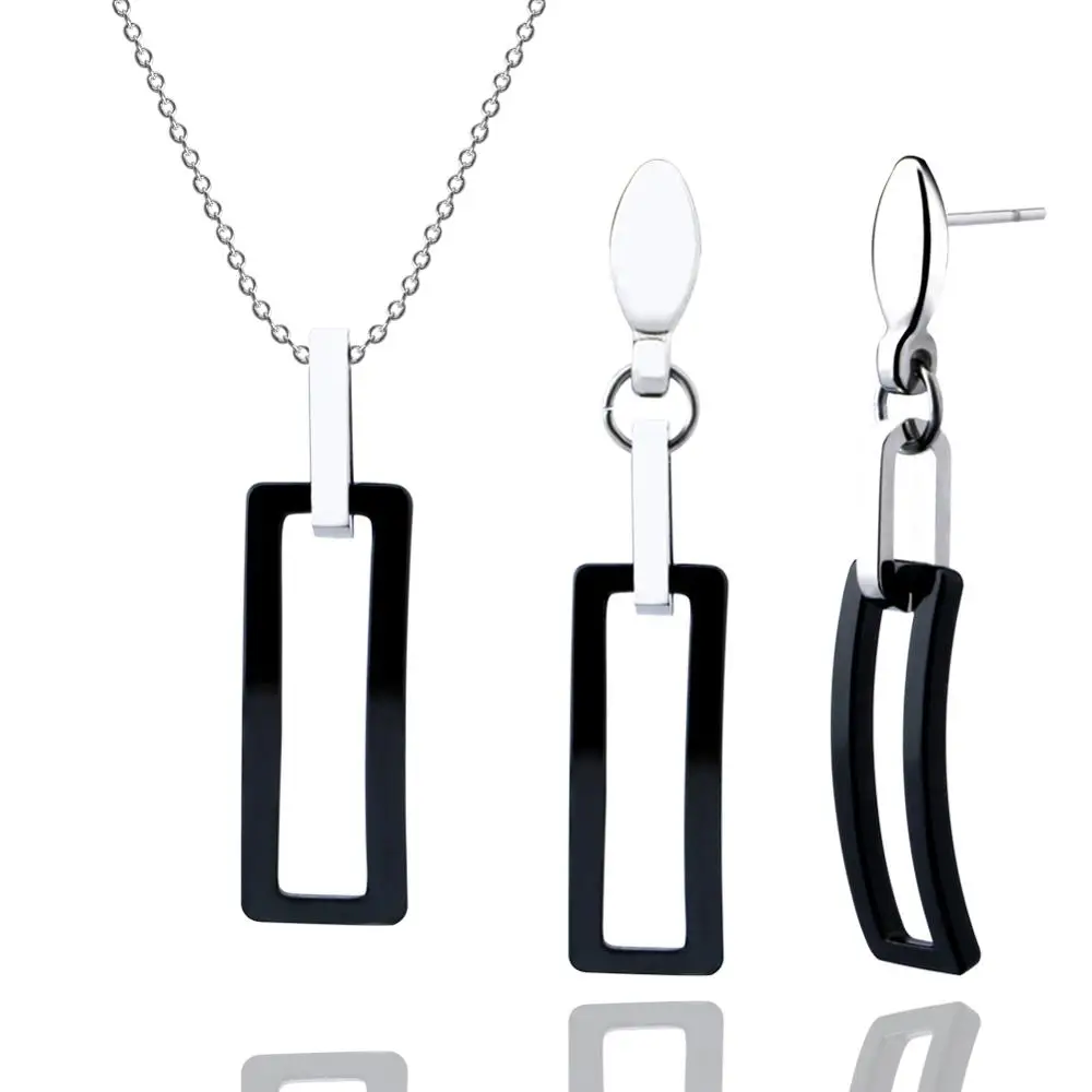 Комплект из колье и серёг с керамической подвеской|Ювелирные наборы| |