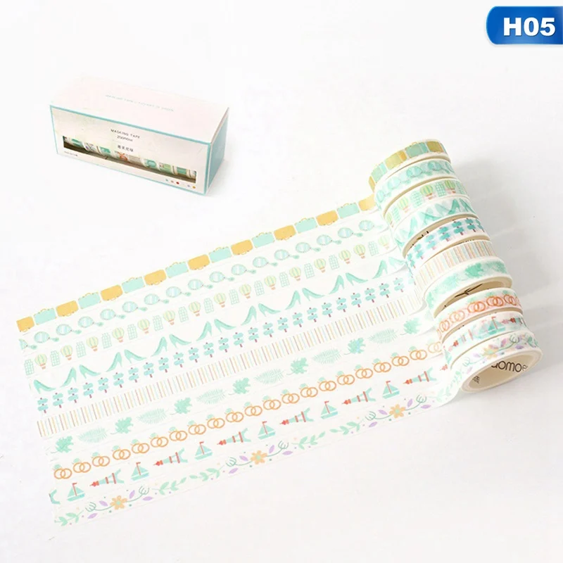 10 шт./компл. милый набор декоративного скотча Васи Kawaii клейкой ленты DIY Декоративные Дневник в стиле Скрапбукинг фото Ablums