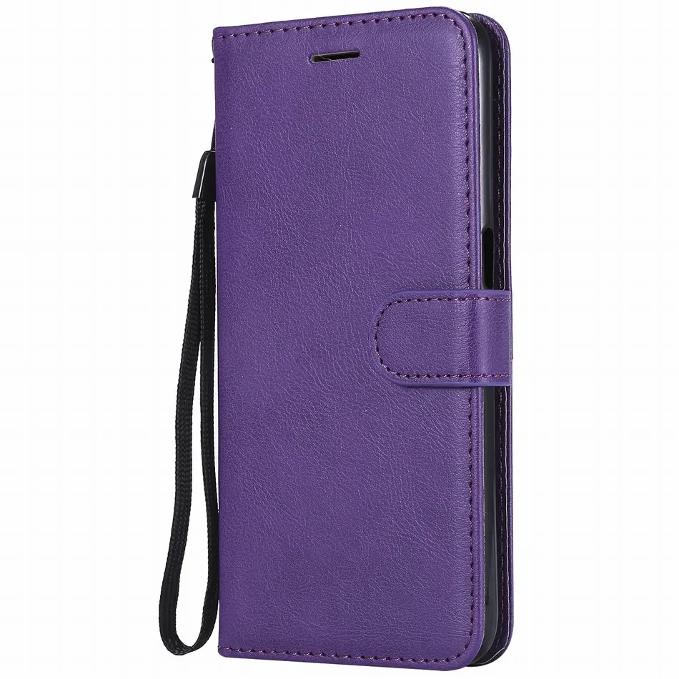 Чехол-книжка для бумажника samsung Galaxy M20 M10 A10, однотонный простой флип-чехол M20 M10 A10 из искусственной кожи, чехлы для мобильных телефонов P06F - Цвет: Purple
