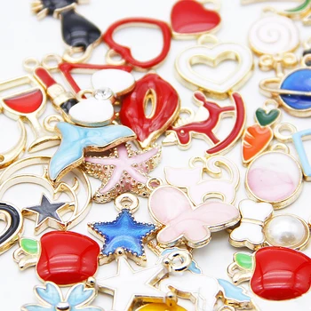 

David accessories 60pcs/pack Mixed Alloy Pendant Charms Jewelry Accessories Material DIY Craft Pendan,1Yc11755