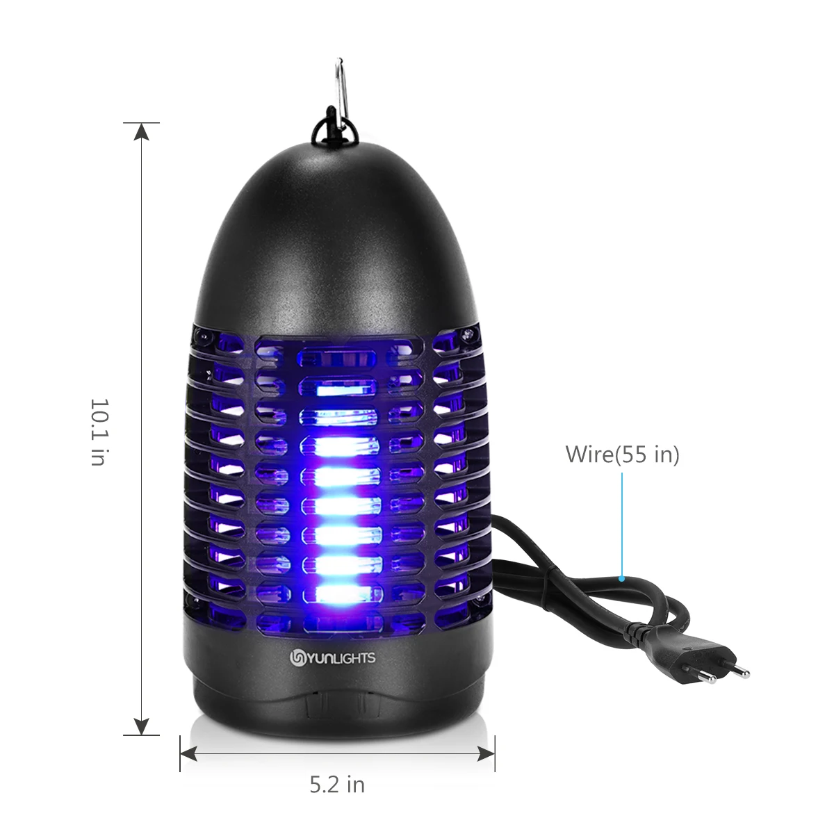 YUNLIGHTS электрическая ловушка для комаров, 7 Вт УФ свет Крытый насекомых мухобойка ловушка для комаров и мух с штепсельная вилка стандарта США