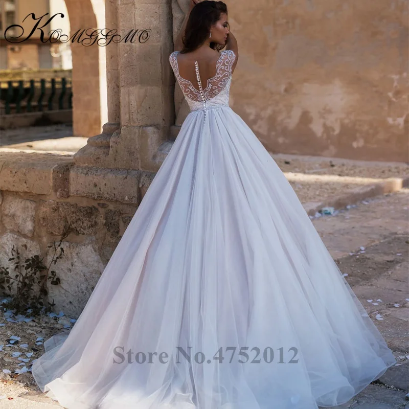 Элегантное Свадебное бальное платье с бусинами и складками vestidos De Novia Новое поступление свадебное платье без рукавов с v-образным вырезом