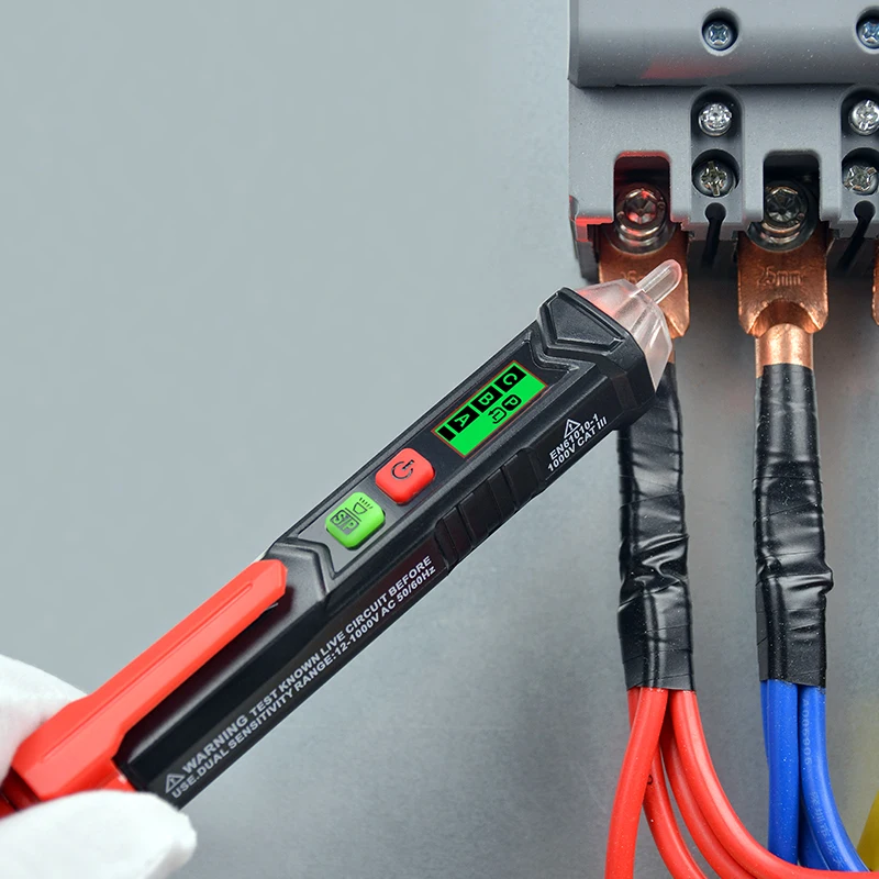 Habotest HT100P Non Contact 3 Phase Rotation Indicator AC Voltage Detector Pen Tester Right Left Normal Reverse Rotation Pencil