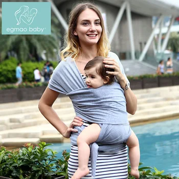 

Egmao Baby Bamboo Fiber Baby Sling Multi-functional Infant Baby Carrier Handsfree Sling Newborn Baby Double shoulder Straps