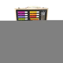 88 шт./компл. взрослых водные Цвет ручка гибкие наконечники инструмент деревянный ящик для начинающих искусства школьные канцелярские принадлежности профессиональный подарок для детей