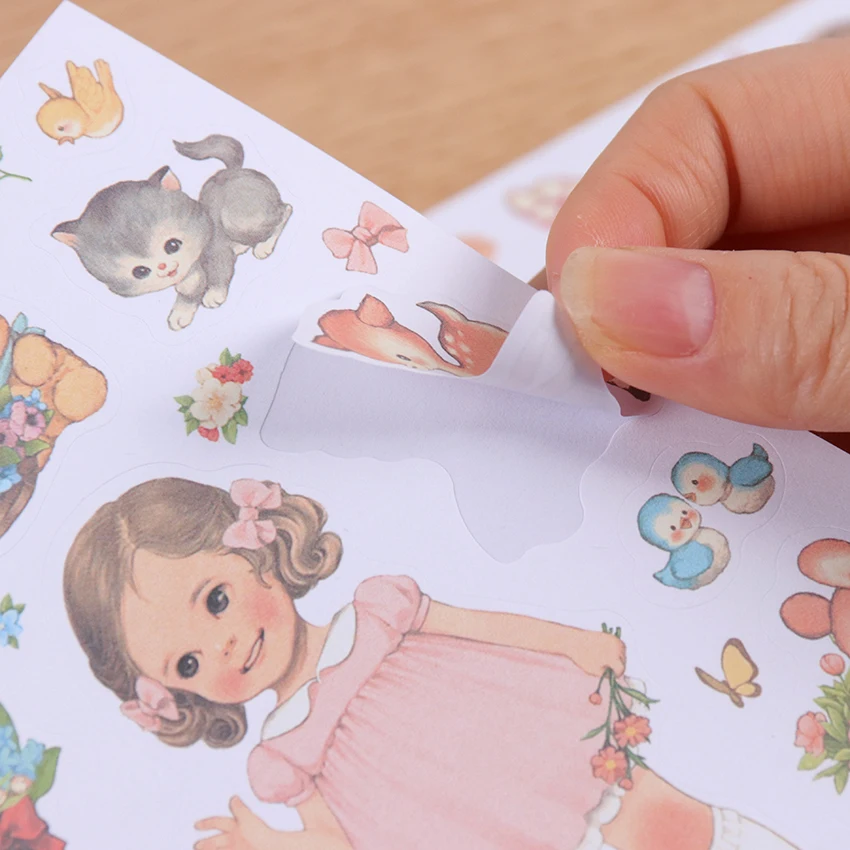 6 листов/набор наклейки на одежду для кукол и девочек|stickers clothes|stickers stickersstickers girl |