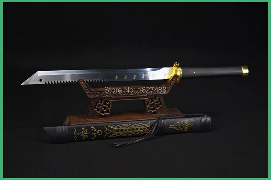 Для китайского кунг-фу Broadsword Sword WuShu Da Dao сильный высокий клинок из марганцевой стали Острый Открытый нож боевой меч
