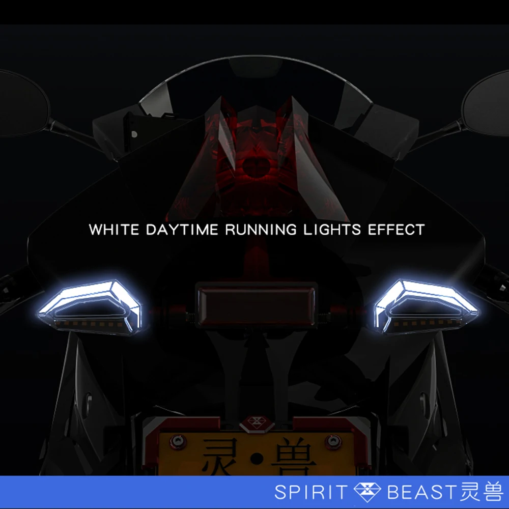 SPIRIT BEAST мигающий светодиодный светильник для мотоцикла для kawasaki ninja 250r honda steed cbr1100xx triumph bonneville s1000xr