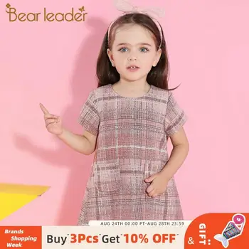 

Bear Leader Girls Dress New Brand Spring Girls Sweet Dress Bow-knot Princess Dresses Pearl Elegant Suits Children Clothing 3 7Y