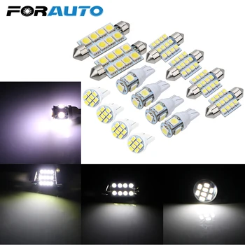 

14pcs 31mm 1210 12smd 41mm 5050 8smd T10 5050 5smd Car License Plate Light T10 1206 8smd Clearance Light Dome Reading Light