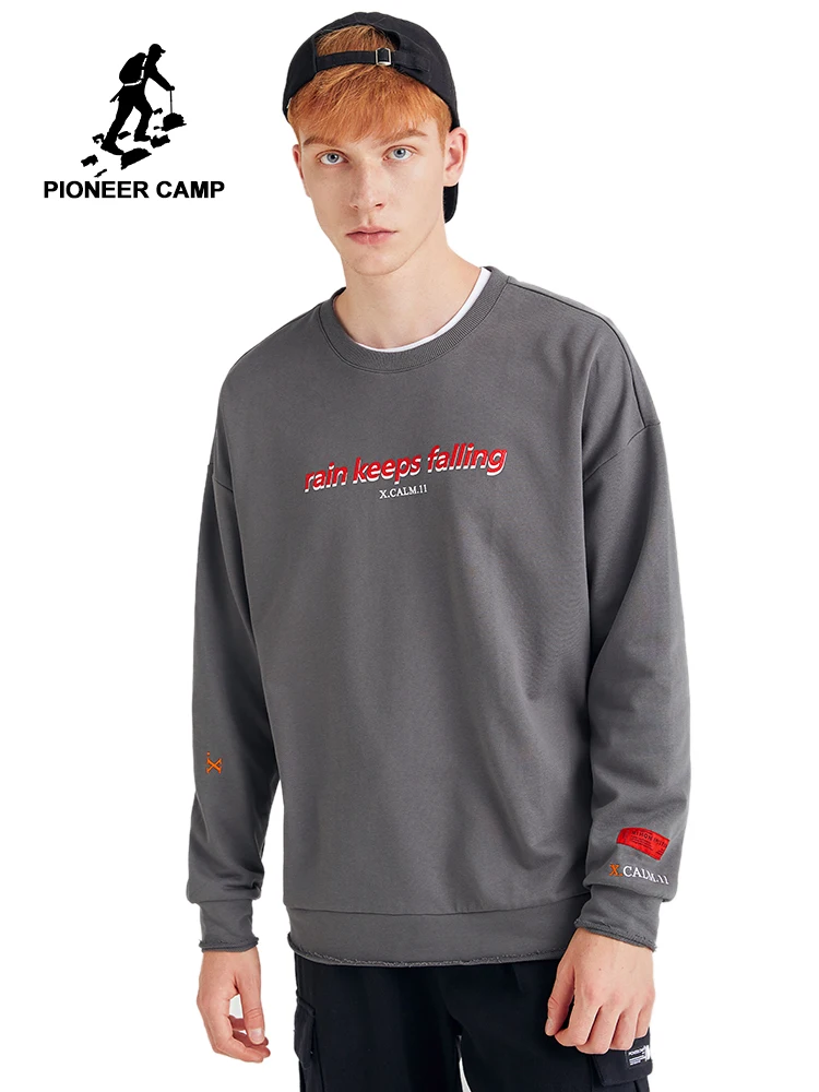 Pioneer Camp западный стиль Свитшот «Юность» для мужчин с круглым вырезом повседневная с буквенным принтом вырез лодочкой хип хоп осенние толстовки Homme AWY908307