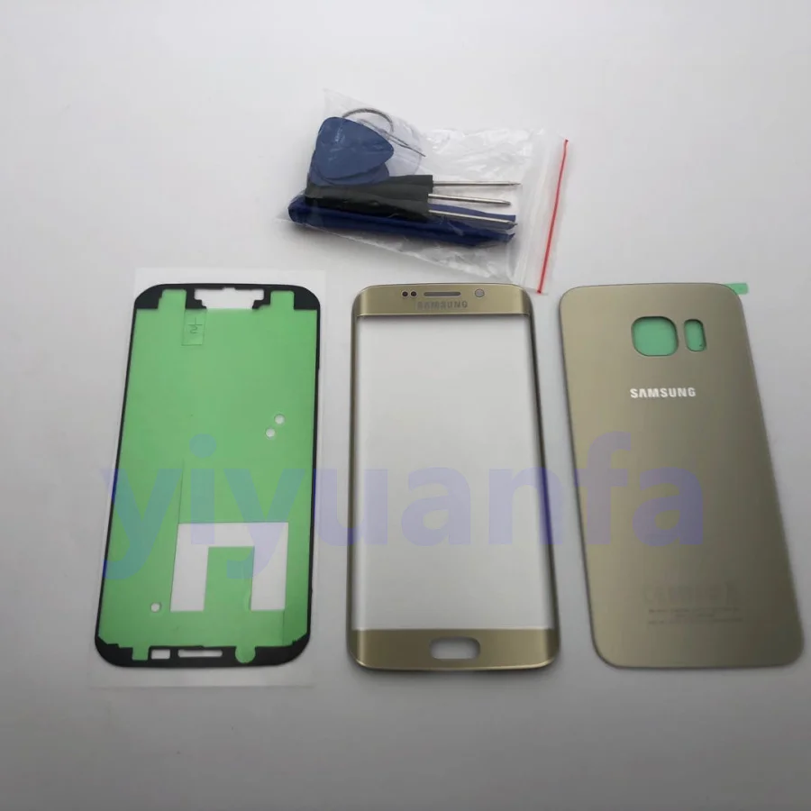 

Original Housing Battery Cover Back Glass Front Touch glass Replacement Parts For Samsung Galaxy S6 Edge G925 G925F G925P G925A
