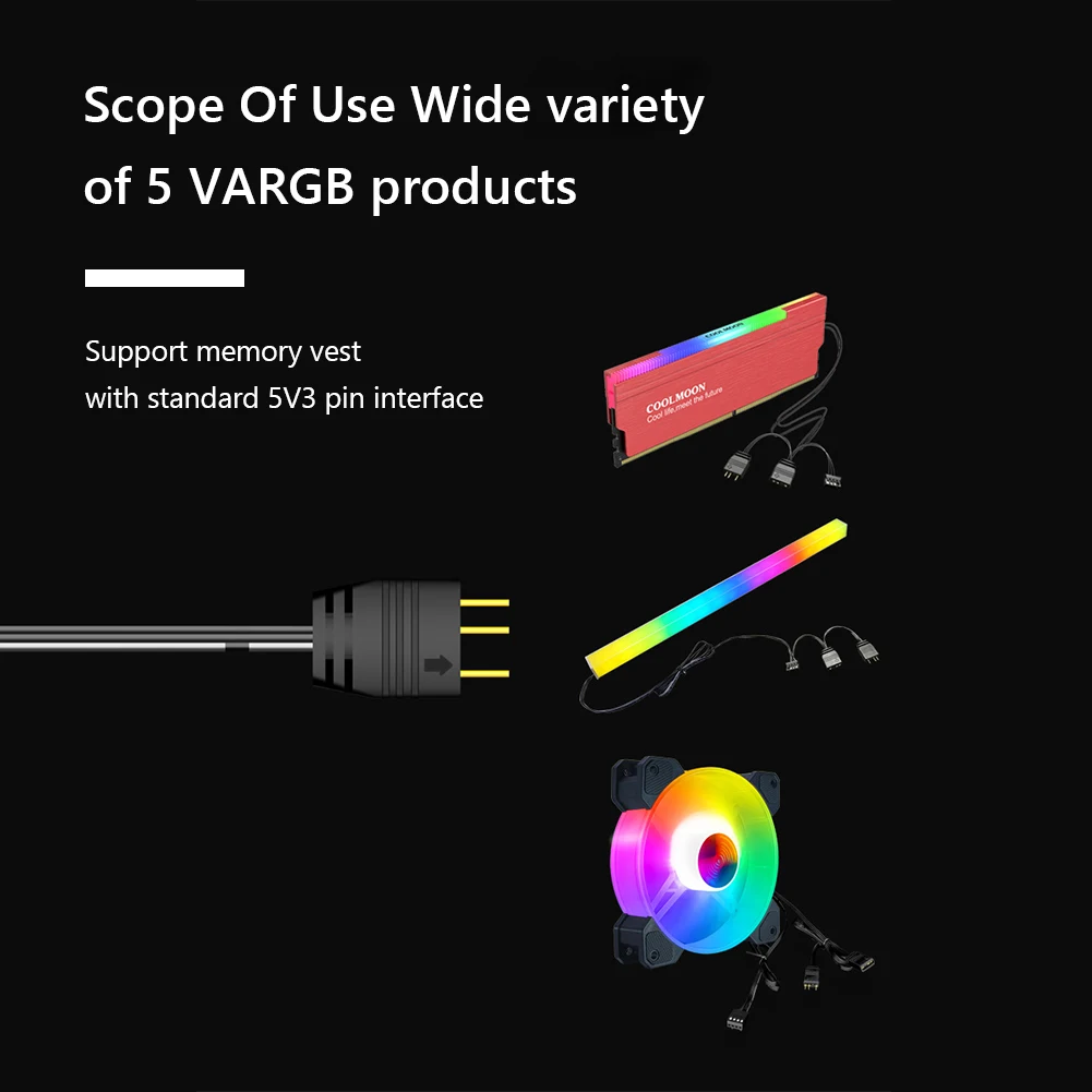 Efficient Cooling Hub: Maximize airflow with our 5V 3Pin Fan Hub Splitter. Sync multiple fans seamlessly. Enhance your cooling setup! Description Image.This Product Can Be Found With The Tag Names Cheap Computer Cables Connectors, Computer Cables Connectors, Computer Office, High Quality Computer Office