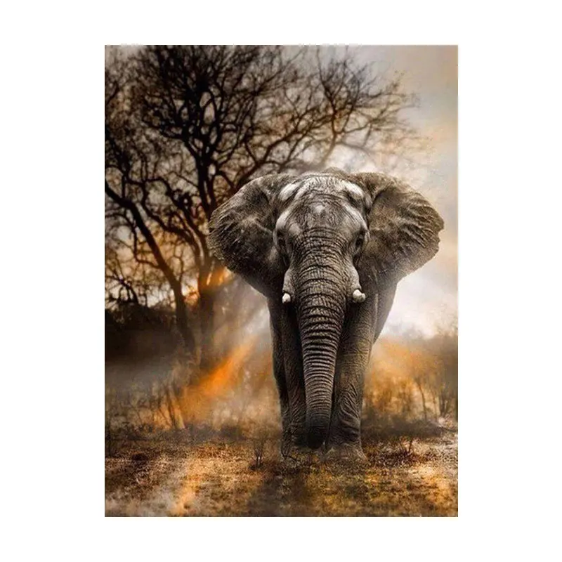 

5D DIY Diamond Painting "Animal Elephant" Embroidery Full Round Drill Cross Stitch Cartoon Elephant rhinestone Home Decor Gift