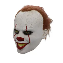 Взрослый унисекс страшный клоун косплей маски для Хэллоуина маски желтые глаза Косплей карнавальные вечерние шоу Маскарад для мужчин и женщин