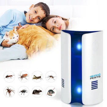 

Newest Ultrasonic Anti Mosquito Insect Repeller Enhanced Version Electronic Cat Rat Mouse Cockroach Pest Reject Repellent Hot