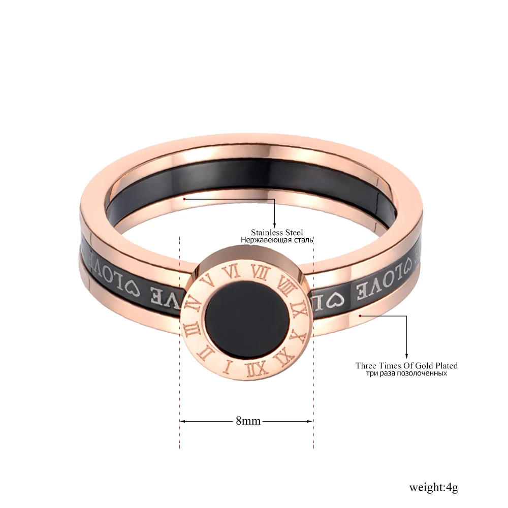 Wedding Rings Women Titanium Stainless Steel Jewelry