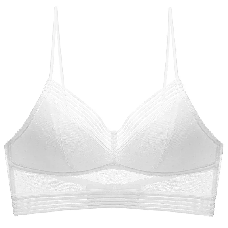 white bra Сексуальный женский бюстгальтер и трусики, комплект кружевного бюстгальтера, женское нижнее белье, бюстгальтер без косточек, женское Бесшовное тонкое нижнее белье - Цвет: white bra