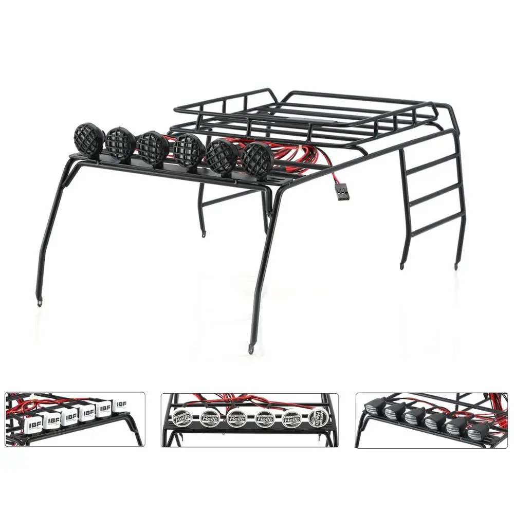 Rc Roof Rack Top Holder Protective Rack Luggage With Multifunction Led Light For Jeep Roof Rack