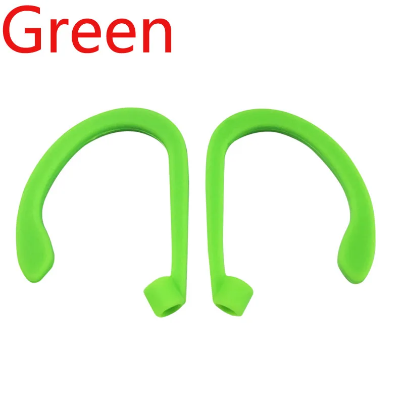 Green 50 пар, модные наушники, держатель для Apple Airpods, наушники, наушники, анти потеря, ушной крючок, ремешок для Air Pods, силиконовый ушной крючок - Цвет: Green