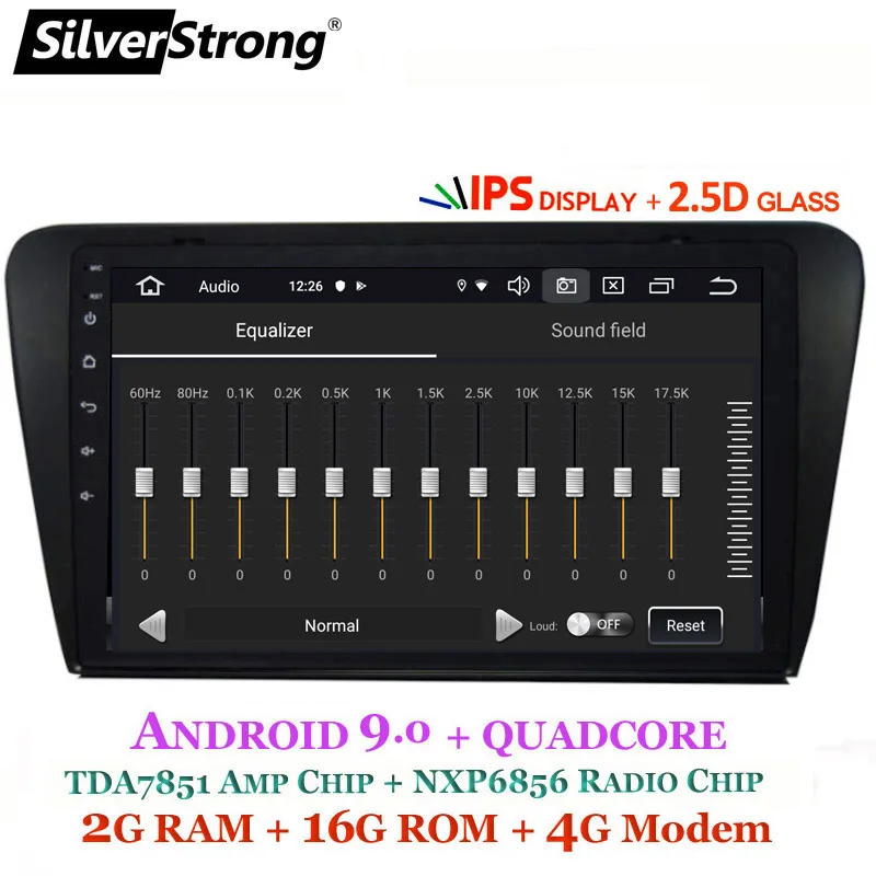 SilverStrong 9 дюймов ips 2.5D Android10.0 Автомобильный gps для Skoda Octavia3 A7 4G Sim модем Радио RDS TPMS