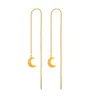 MinaMaMa acier inoxydable longue chaîne mince gland boule étoile papillon goutte boucle d'oreille pour femme enfileur boucles d'oreilles bijoux de mode
