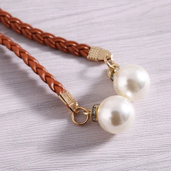 

Pearl Knited Belt New Womens Belt New Style Hemp Rope Braid Female Dress Belt
