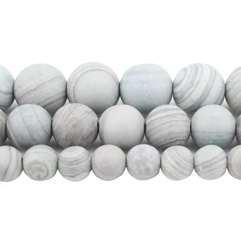 

Natural Matte Gem Gray Line Jaspers Stone Beads For Jewelry Making 6/8/10mm Loose Spacer Beads Diy Bracelet Necklace 15 inch