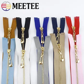 

10pcs 40/50/60/70cm Auto Lock 3# Metal Zipper Open-End Decoration Zip for Sewing Bags DIY Jacket Garment Sewing Material