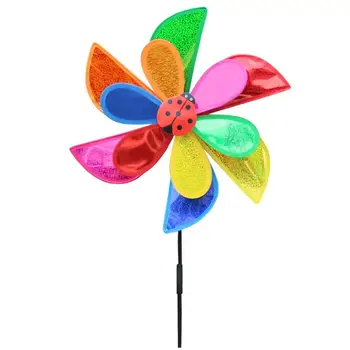 

Double-layer Flange Sequins Windmill Wind Spinner Home Garden Yard Colorful prop Decoration Outdoor products,Balcony viewing