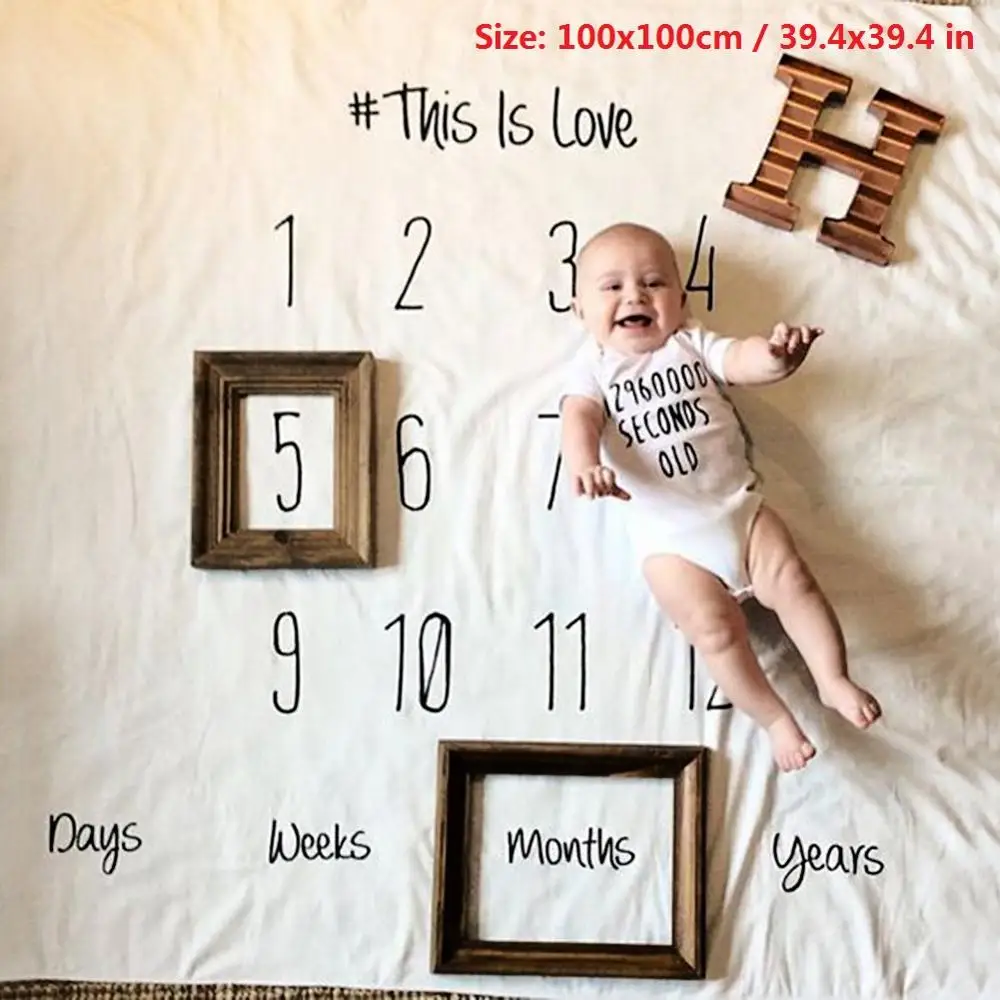 07 Фон для детской фотосъемки с Одеяло фон Многофункциональный милый Цветочный принт фотографические реквизиты для новорожденных ежегодно ежемесячно веху - Цвет: 07