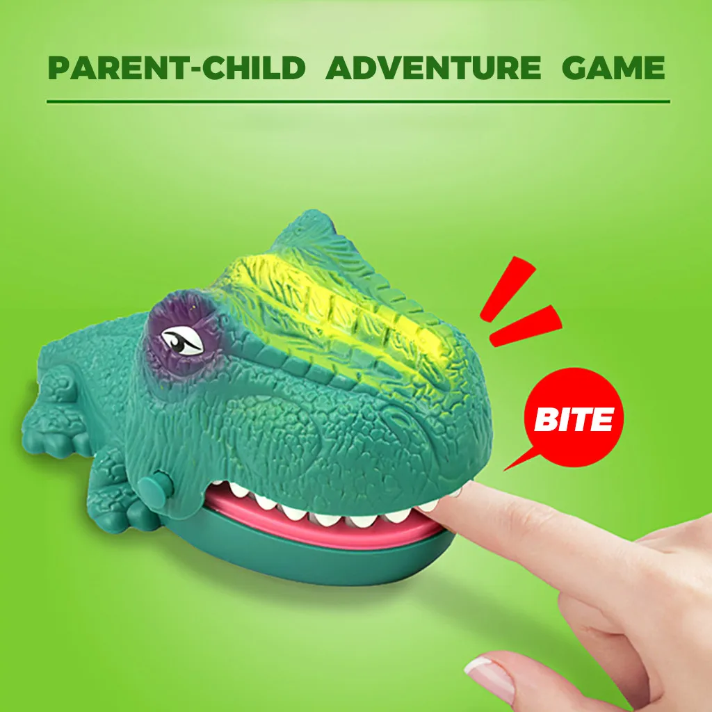 Обучающие игрушки для детей, забавные обучающие игрушки для детей, светящаяся игра с динозаврами, Классические игрушки для кусающего пальца, забавные вечерние W820