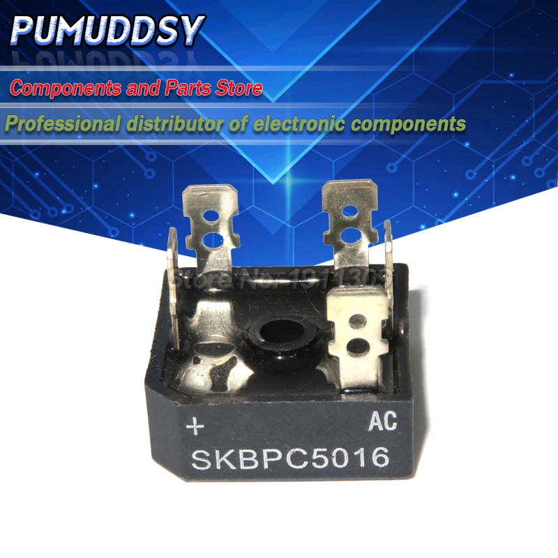 

10PCS SKBPC5016 three phase bridge rectifier DIP 50A 1600V copper foot plastic shell 100%