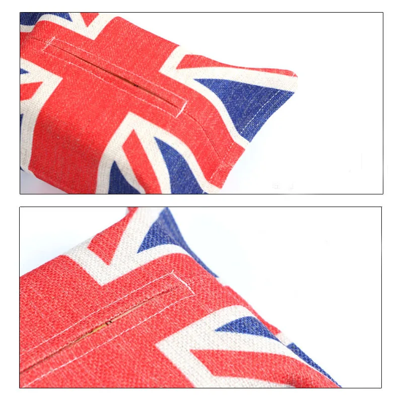 Handmade Cotton Union Jack Car Tissue Box Napkin Storage Holder for BMW Mini Cooper Countryman R60 R52 R55 R56 F55 F56 for Civic