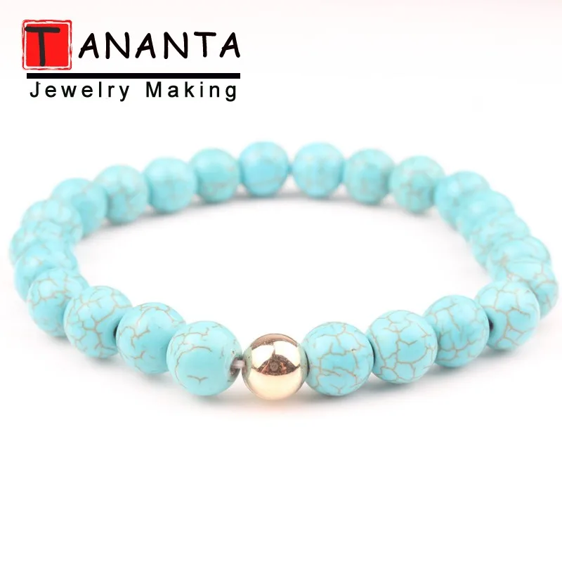 

Vintage Cross Sea Turtle Bracelets Natural Howlite Turquoises Agates Beads Charm Stone Beaded Bracelet Bangles Fashion Jewelry