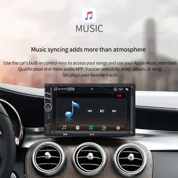 

Car 12V Stereo Radio For Apple CarPlay 7.0" Double Dins Android Players FM MP5