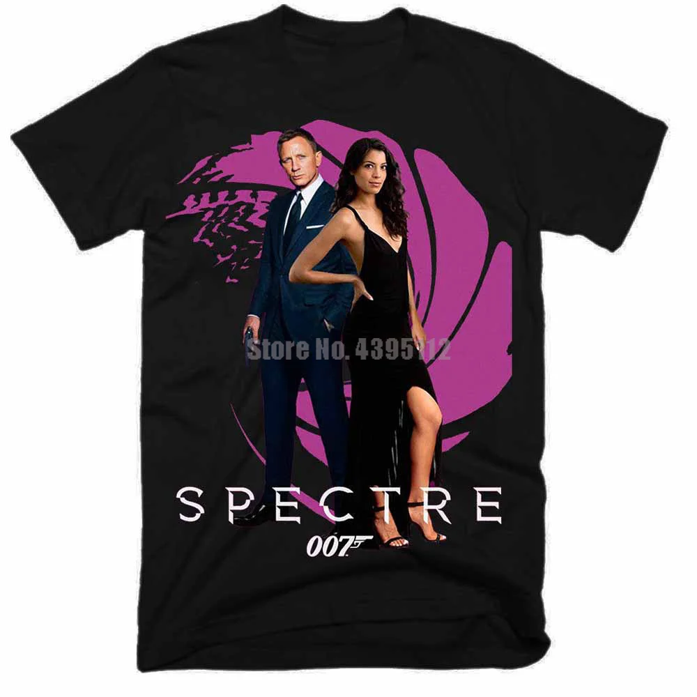 Забавные футболки в стиле хип-хоп James Bond Spectre 007 модная футболка брендовые для