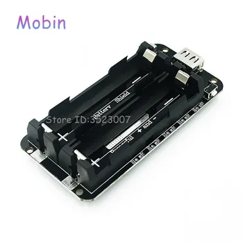 

5pcs/lot Two Voltage 18650 Lithium Battery Shield V8 Mobile Power Expansion Board Module 5V / 3A 3V / 1A Micro USB Free shipping
